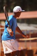 Tennis man player with the Racket