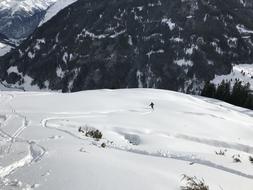 skiing in scenic mountains, New Zealand