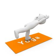 yoga exercise, 3d render