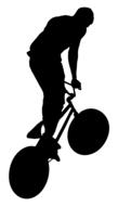 silhouette of an athlete on a bmx bike