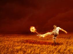 fireball as a soccer ball