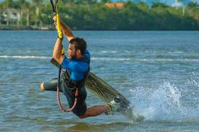 kitesurfing man in summer