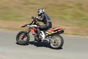 motorcyclist on the highway