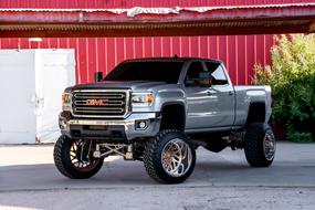 grey Truck under the roof