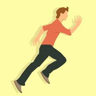 running person as a drawing