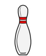 grey pin bowling drawing