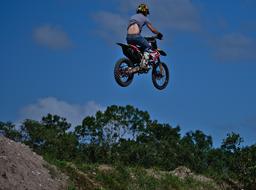 jumping biker