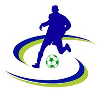 landscape of soccer sport logo design