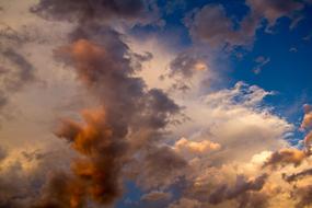 Clouds Air Storm red blue white