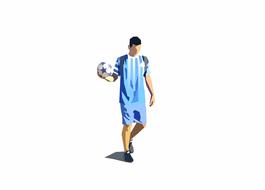 freestyle football blue drawing