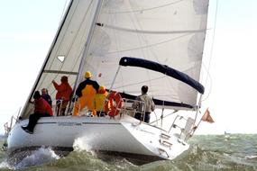 Yacht Sailboat people