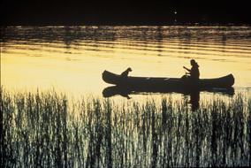 Canoe River Silhouettes people