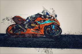 motorcycle orange