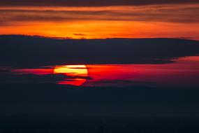 Sunrise red sky