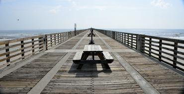 landscape of Wooden Fishing Pier