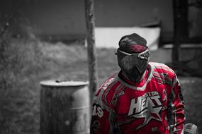 Paintball Mask Red man