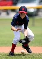 young Baseball Player with ball