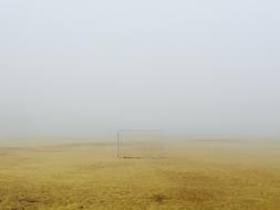 thick fog on the football field