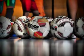 closeup photo of Sport Football Balls