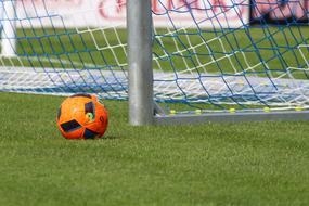 Ball and Goal on Football field