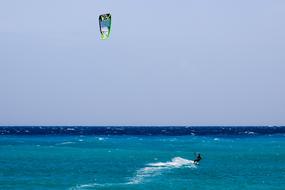 Kitesurfing Sport on Sea