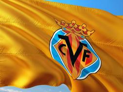 Villarreal football club logo on the flag