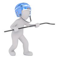 clipart of male ice hockey player