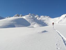 backcountry skiing in the Alps