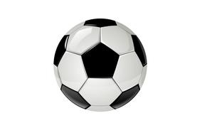 soccer ball as 3d model on white