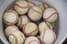 Baseballs in Bucket