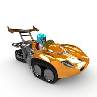 race car driver model toy