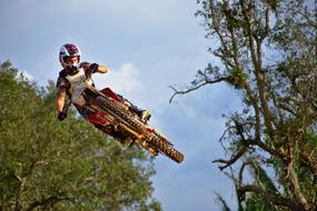 biker jump on motocross