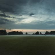 Soccer Field Foggy