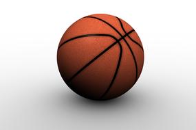 Basketball, orange color ball at grey background