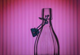 Bottle Water Creative purple