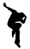 dance man young silhouette