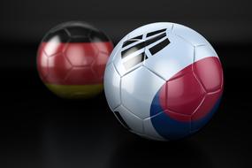 Football World Cup 2018 red white balls drawing