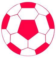 white-pink soccer ball as an illustration
