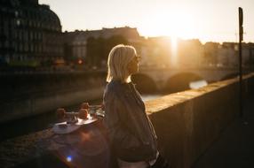 Girl Standing sun