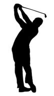 golfer silhouette swing drawing