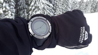 watch with gps tracker on hand