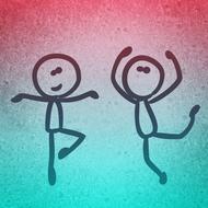 clipart of dance funny stick figure background