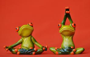 ceramic Frogs Yoga