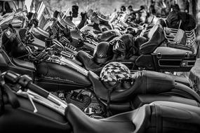 Motorcycle Harley Davidson banner drawing