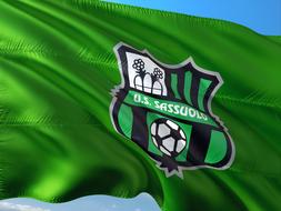 green Football International flag of Italy Seria