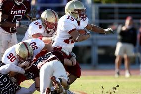 blocking, American Football players in game