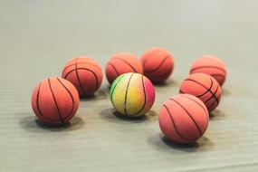 Basketballs Balls pink yellow
