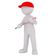 male baseball player, 3d render