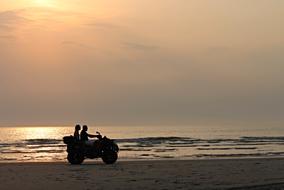 Quad Evening Beach sea