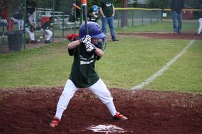 Little League Baseball player in game
